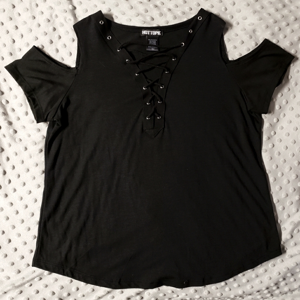 Off The Shoulder Lace Up Top